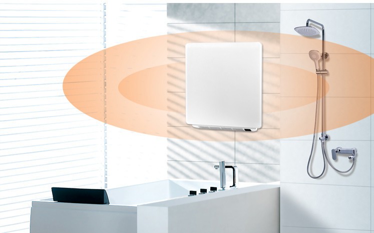 Инфракрасный обогреватель для ванной комнаты является одним из наиболее современных способов обогрева комнаты Какой лучше обогреватель купить – пленочный или панельный и какой из них можно вешать на стену