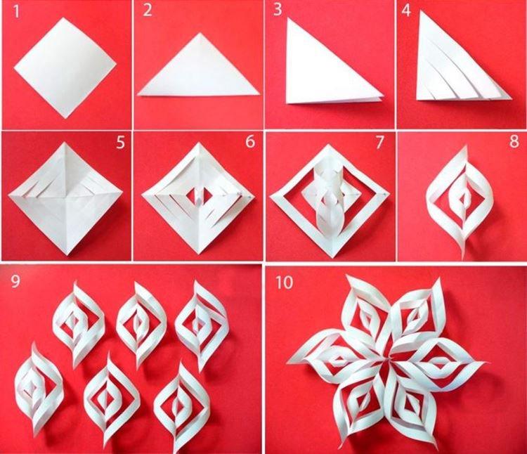 Объемные снежинки из бумаги своими руками на новый год: схемы, пошаговая инструкция, трафареты и шаблоны, фото