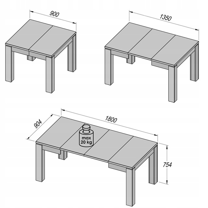 Стандартная ширина стола. размеры обеденных столов. какие размеры считаются стандартными