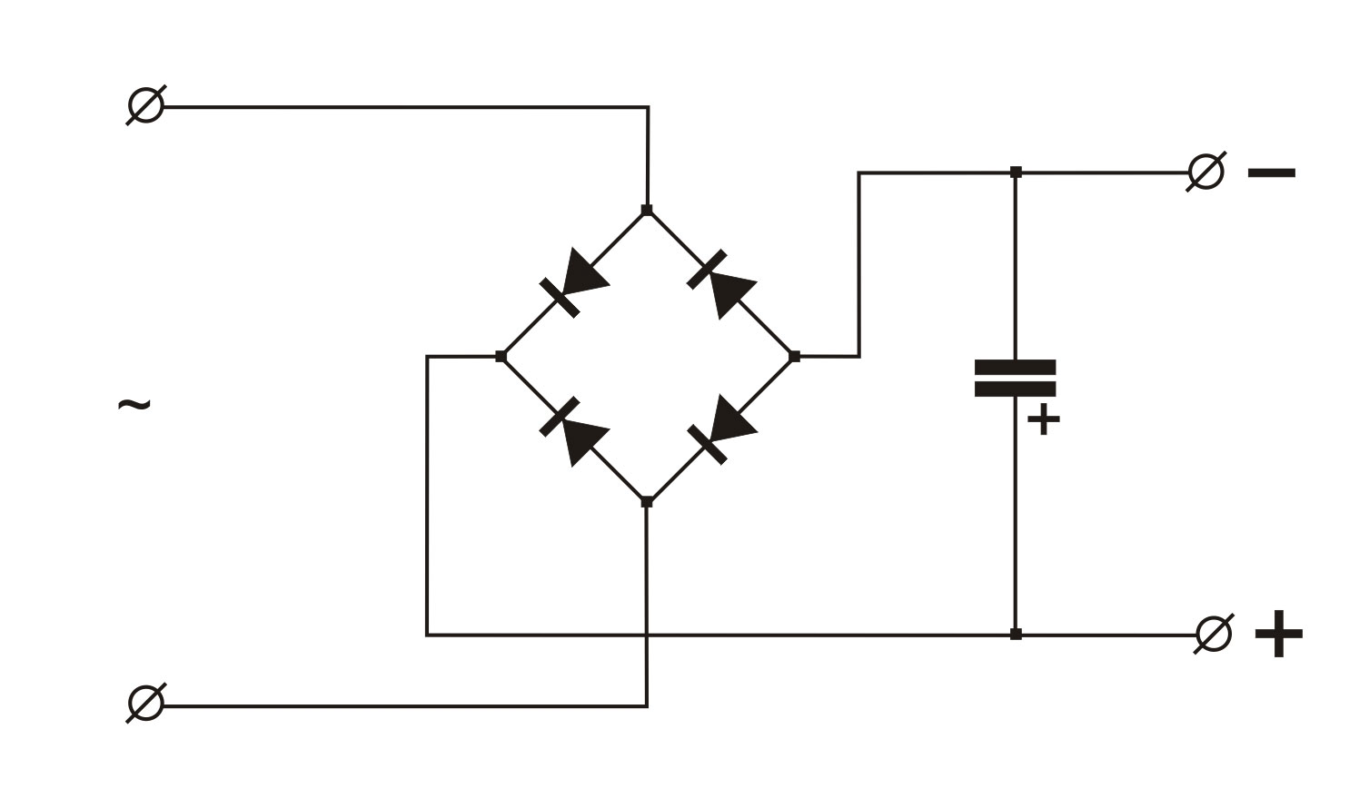 Схема выпрямительного моста на диодах