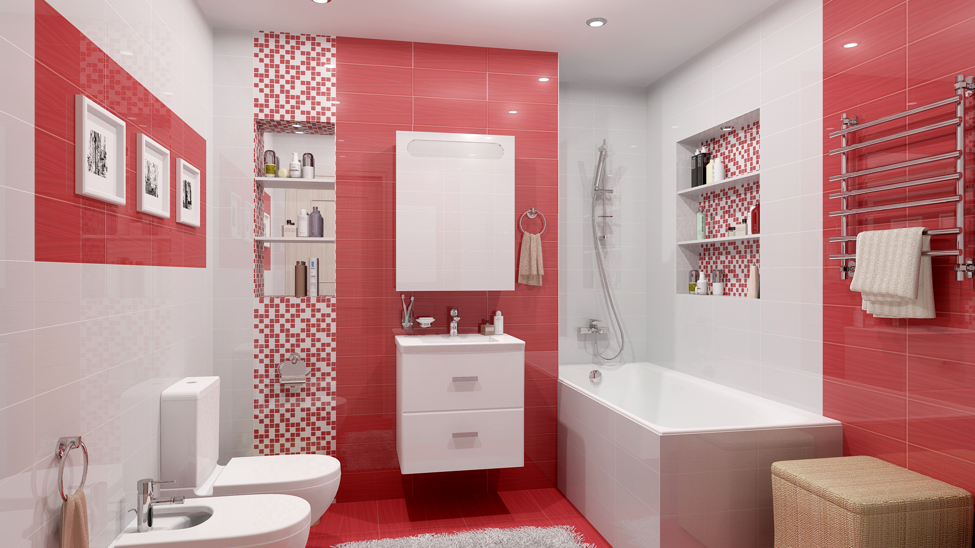 Дизайн плитки в ванной комнате маленького размера: нежные, светлые, модные идеи | дизайн и фото