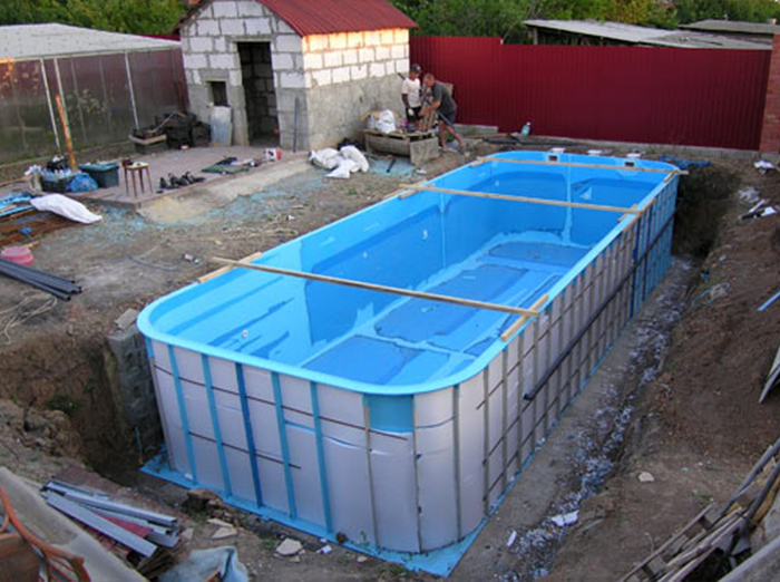 Строительство бассейнов из полипропилена своими руками: монтаж и отделка