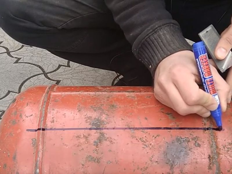 Как сделать мангал из газового баллона: чертеж, разметка, раскрой, сборка своими руками