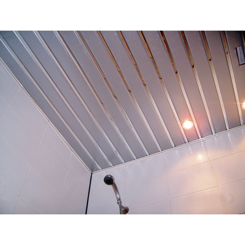 Реечный потолок в ванной - монтаж реечного потолка, фото, видео