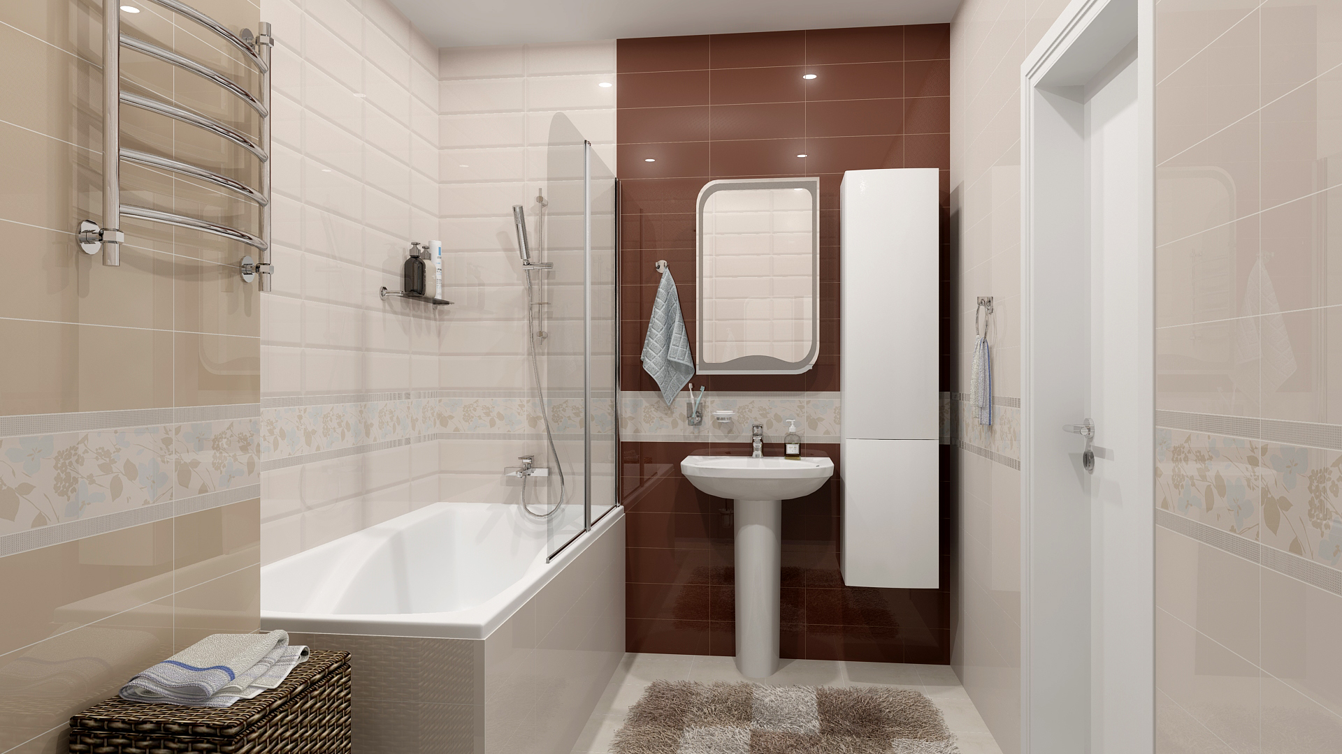 Ванная комната без плитки +55 фото идей и дизайна