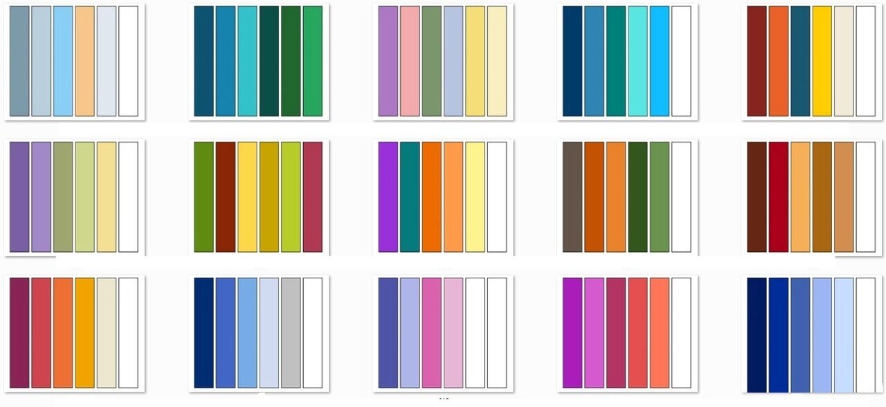 Сочетание цветов в интерьере - таблица, примеры (50+ фото)
