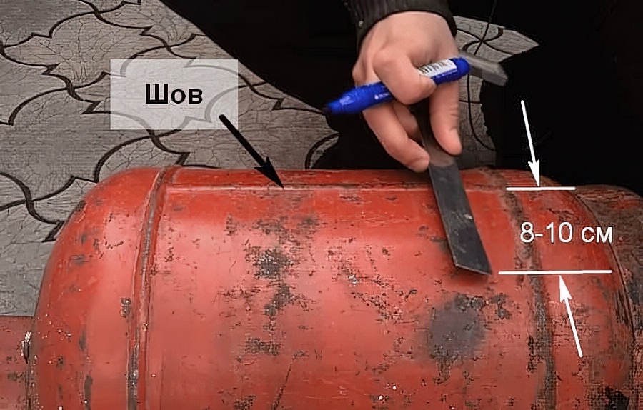 Мангал из газового баллона своими руками: чертежи с размерами для пропанового сосуда