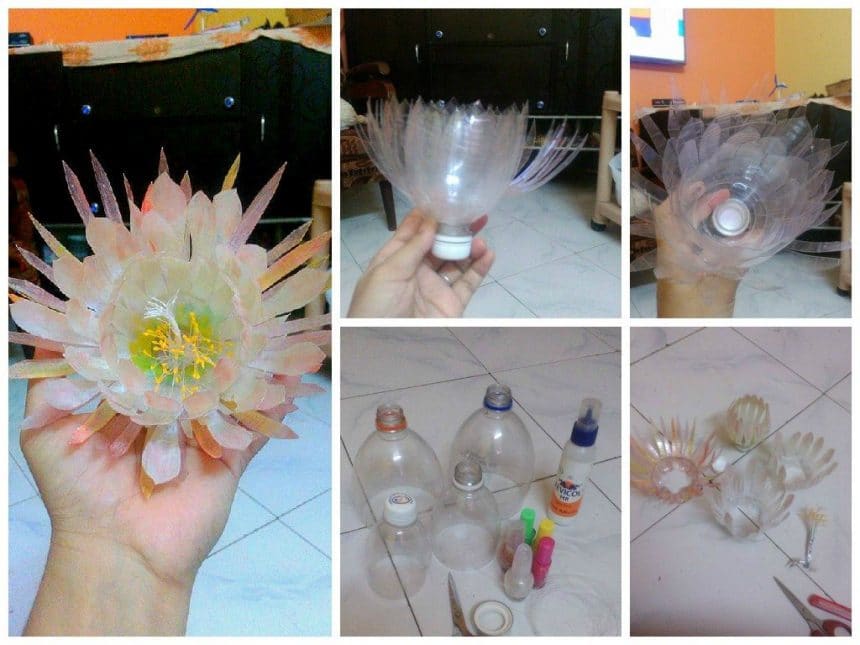 Цветы из пластмассовых бутылок: фото и мастер-класс по изготовлению лилий и ландышей из пластиковых бутылок
