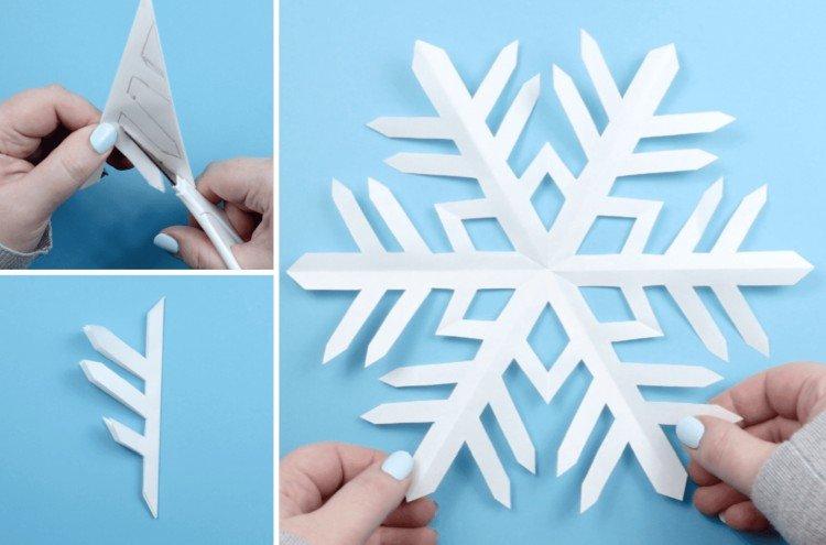 Объемные снежинки из бумаги своими руками на новый год 2022 - шаблоны для вырезания и пошаговые инструкции