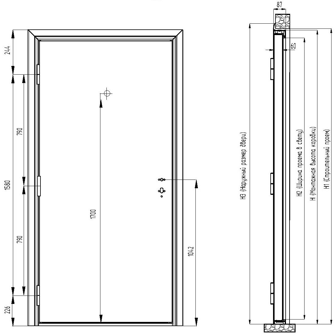 Размеры входных дверей – существующие стандарты и правила выбора