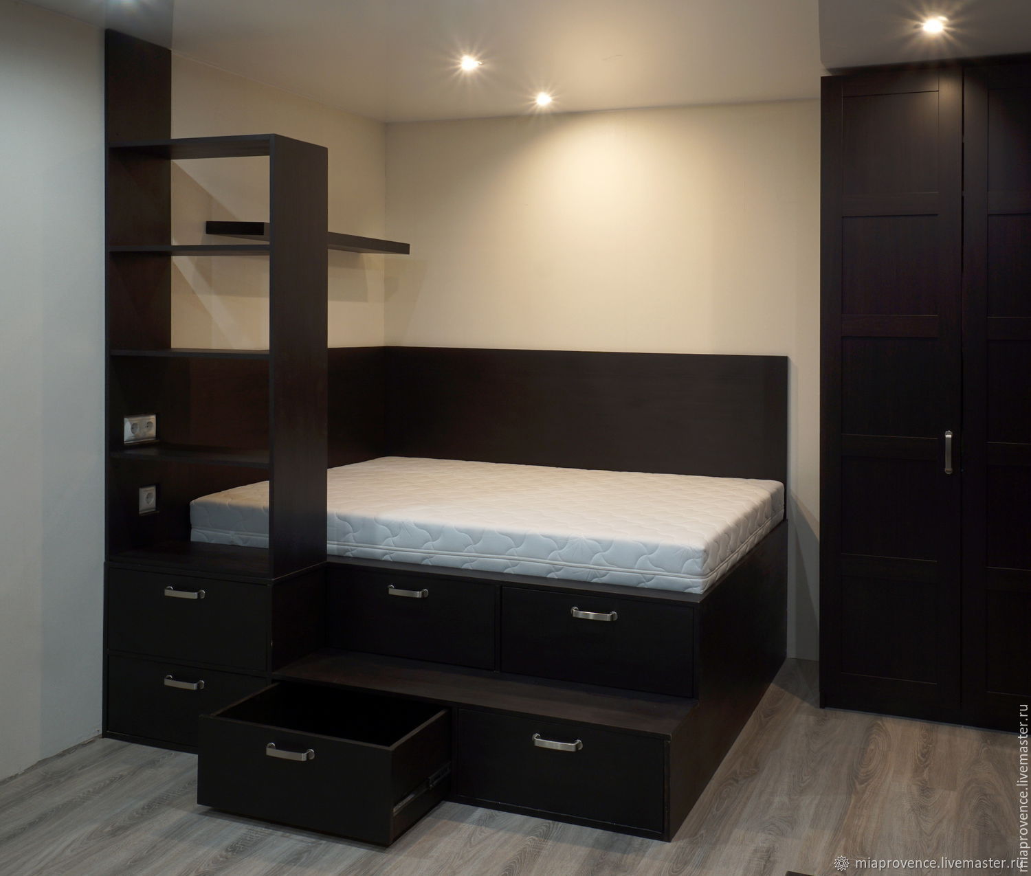 Спальня в однокомнатной квартире: 100 фото идей - дизайн интерьера