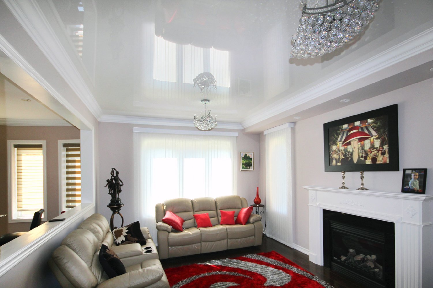 🏠 натяжные глянцевые потолки: фото в интерьере дома или квартиры