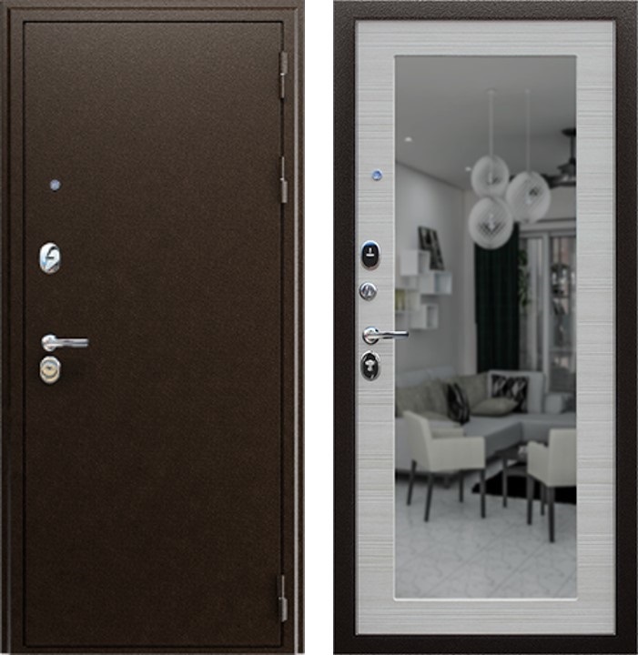 Особенности устройства входных дверей с зеркалом Самостоятельное изготовление зеркальных входных дверей Ремонт и регулировка входных дверей Уход за дверьми