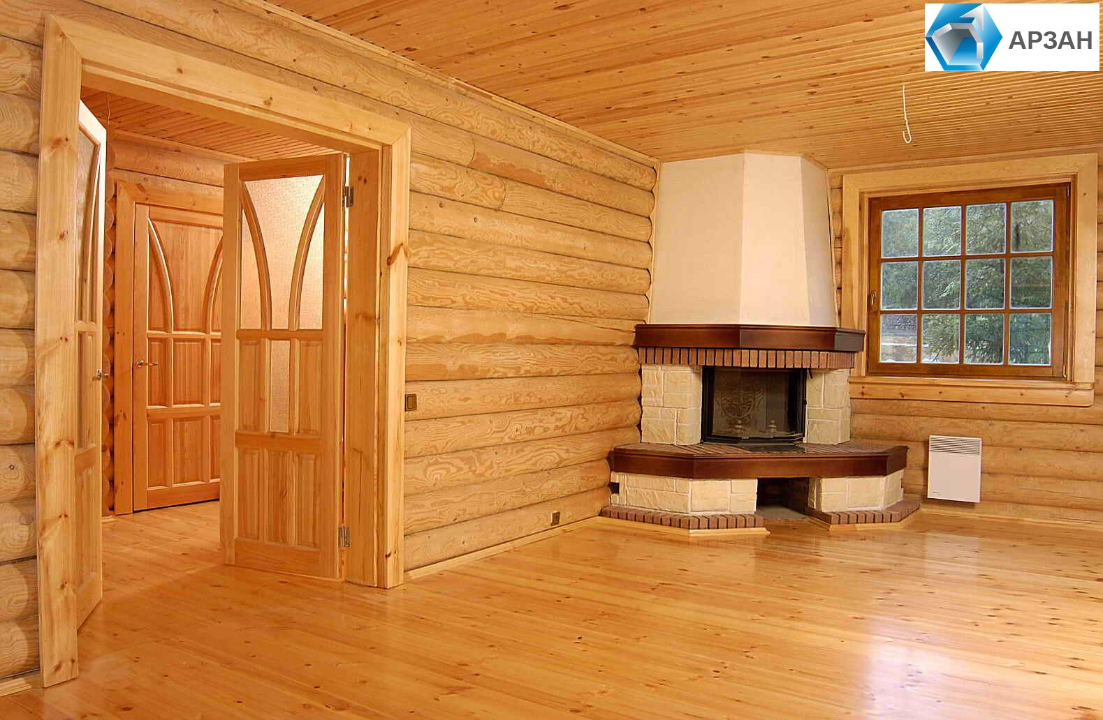 Отделка деревянного дома внутри и снаружи, фото.