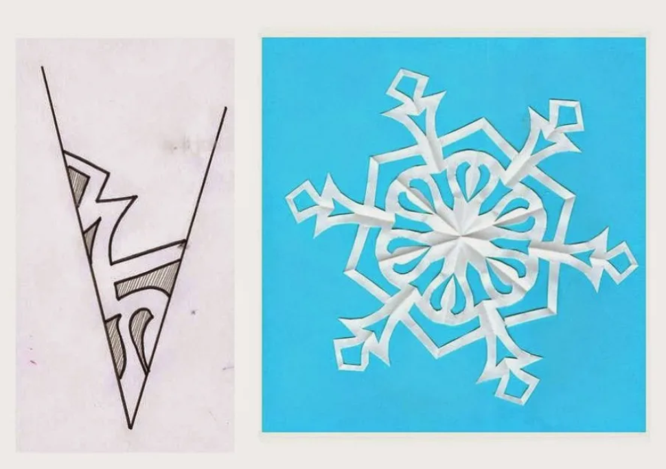 Объемные снежинки из бумаги на новый год 2022: шаблоны + фото