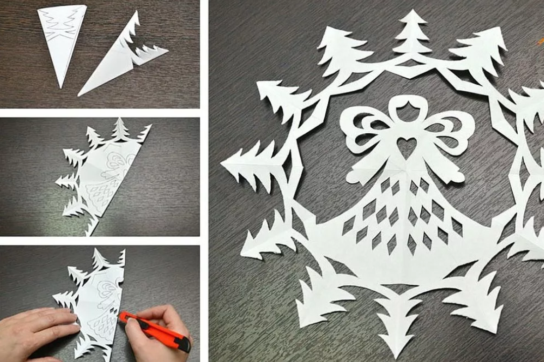 Как сделать снежинку из бумаги - 12 легких и красивых идей на новый год (фото)