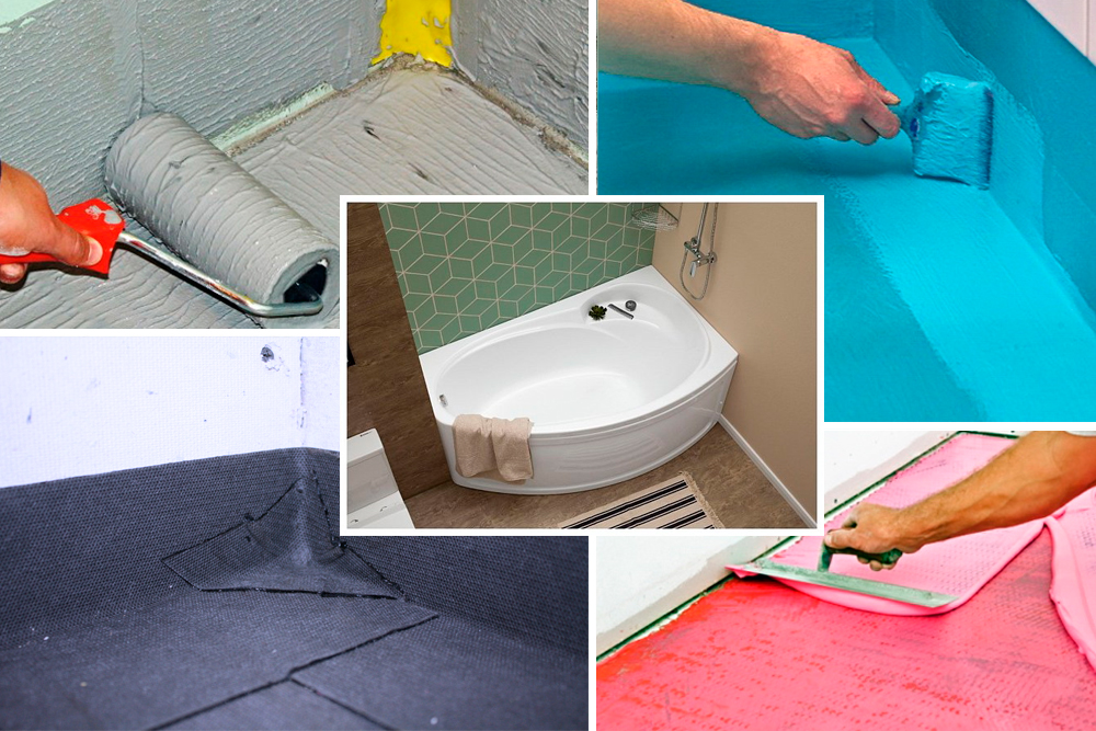 Гидроизоляция ванной комнаты под плитку — что лучше подобрать из материалов