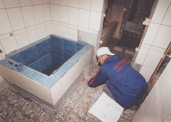 Строительство бассейна в бане своими руками