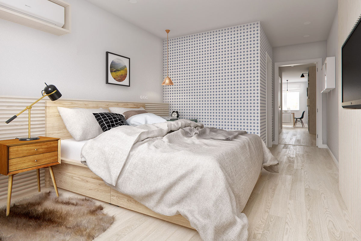 Интерьер спальни в скандинавском стиле | 50 фото