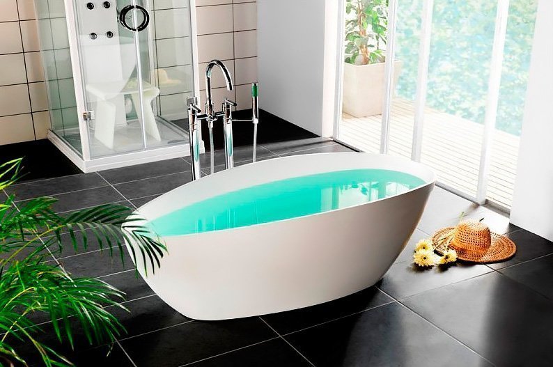 Отдельно стоящая ванна: особенности выбора и готовые идеи дизайна (50 фото)