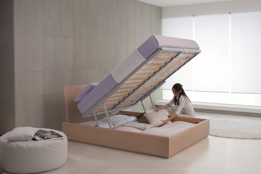 🛏 двуспальная кровать с подъёмным механизмом: виды и особенности