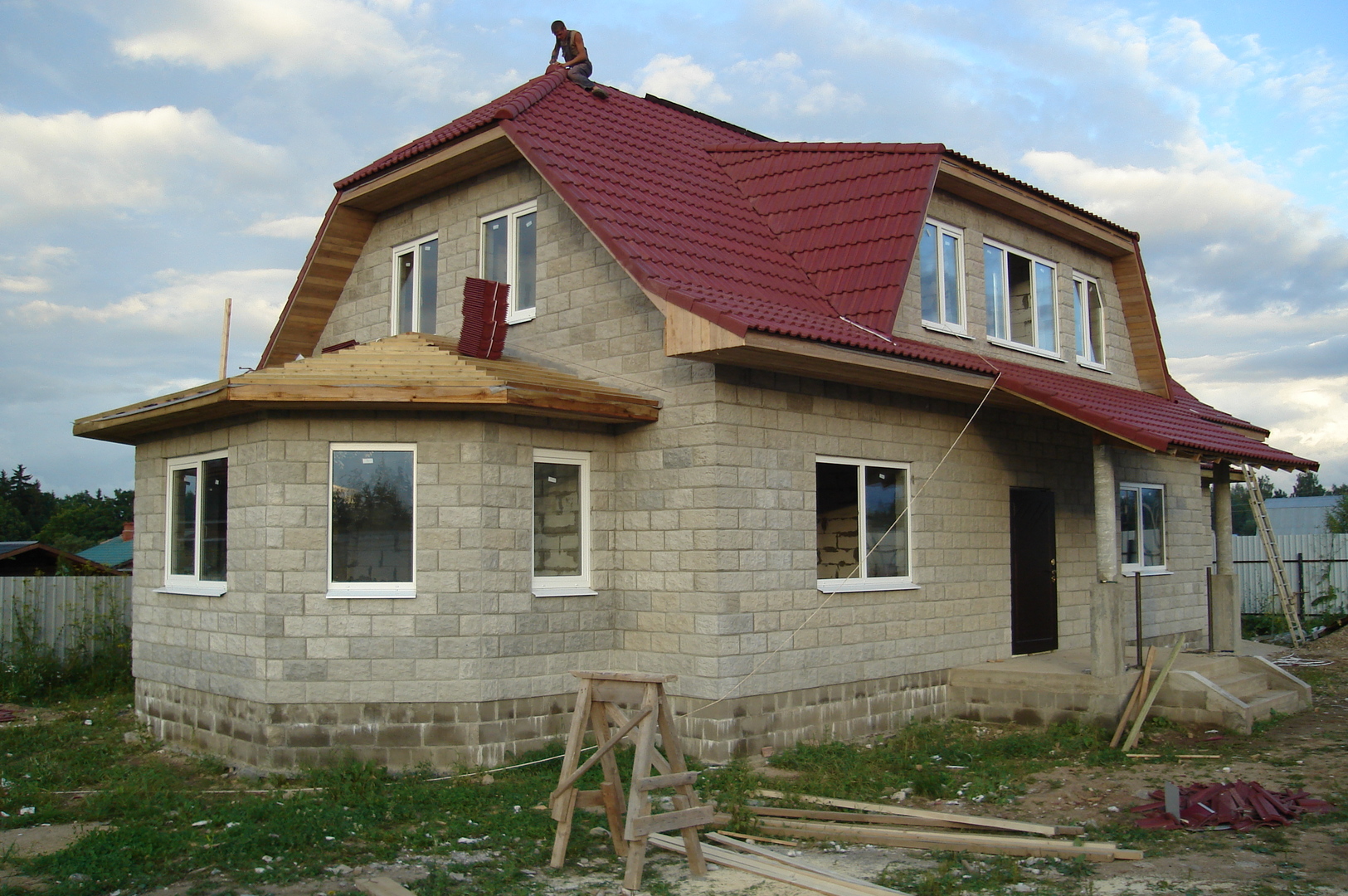 Пристройка к дому из газобетонных блоков, как связать два строения в одну конструкцию :: строительство дома :: blogstroiki