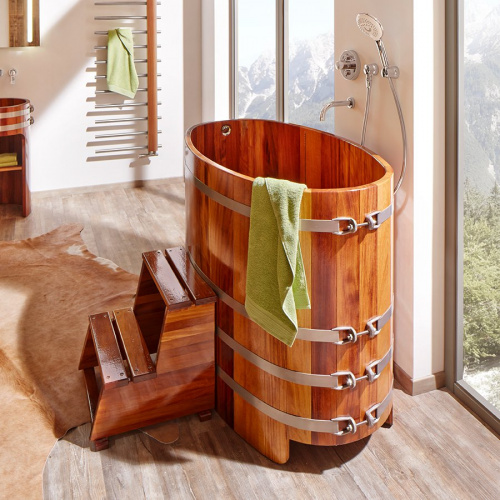 Деревянная купель для бани: разновидности, монтаж, стоимость