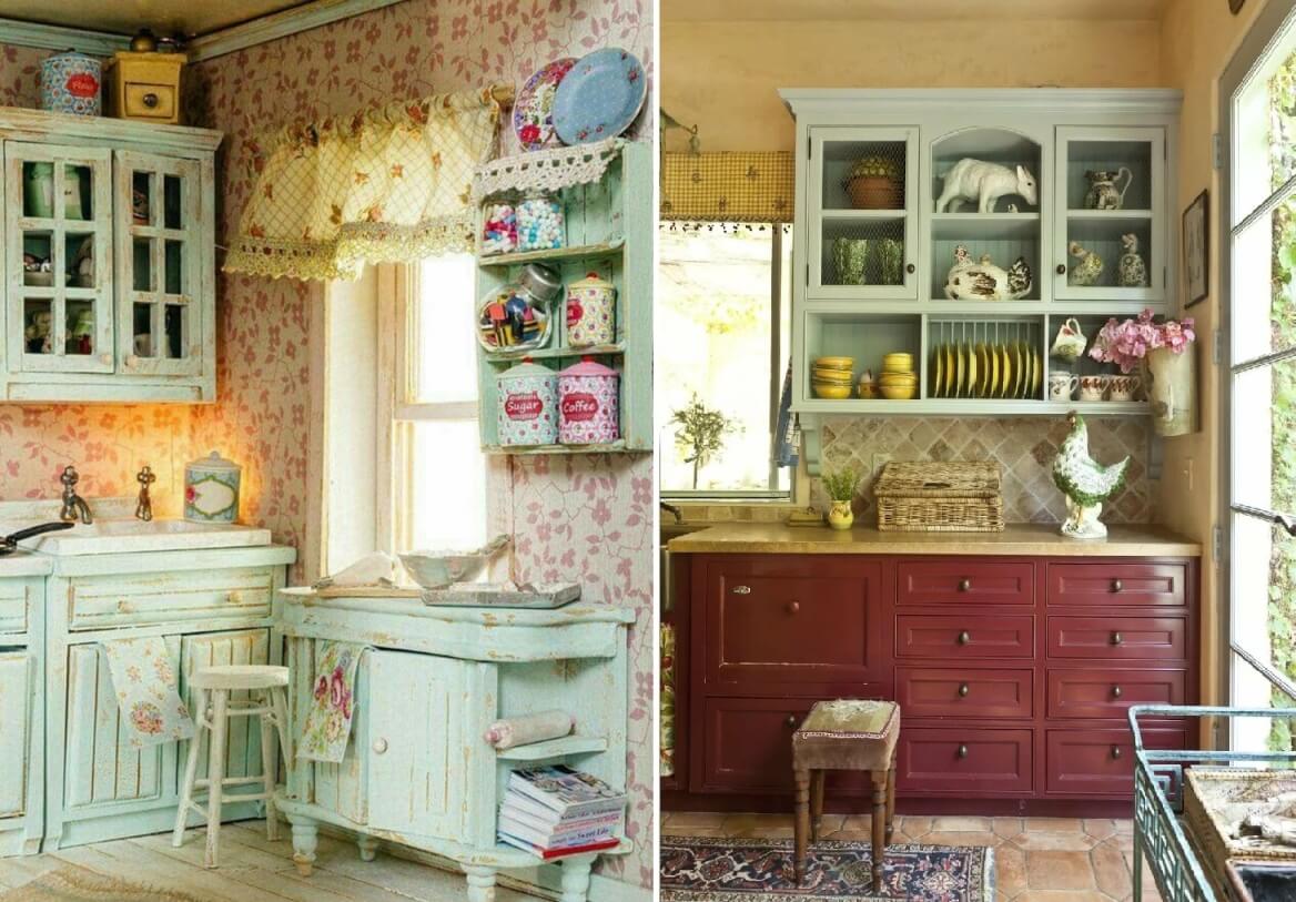 Декупаж кухонной мебели в стиле прованс- творческие идеи для декора вашего дома